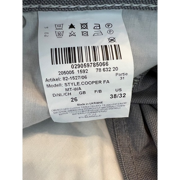 BRAX Feel Good Cooper Fancy Regular Fit Pants, Cement Gray 38/32 - Picture 9 of 9